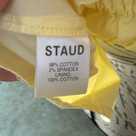 Staud Faye cropped smock top size 8. Beautiful buttery yellow fun and flirty. - Picture 4 of 4